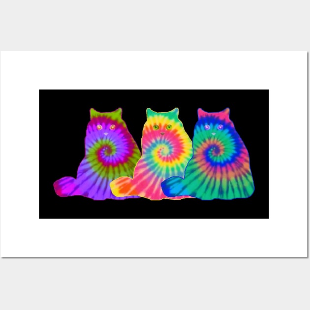 three colorful cats Wall Art by valentinewords